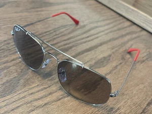 Ray-Ban The General RB3561 Sunglasses - Silver w/ Grey Polarized Lenses - Picture 1 of 5