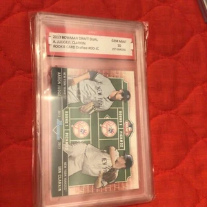AARON JUDGE IAN CLARKIN YANKEES 2013 BOWMAN DRAFT # DD-JJ ROOKIE RC GRADED 10 - Picture 1 of 2