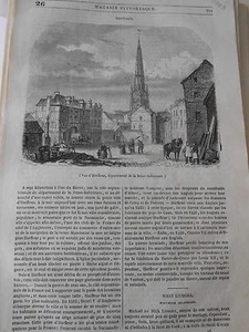 Harfleur ( Seine Inférieur ) 1845 Gravure Article de presse - Foto 1 di 1