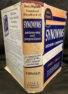 1947 Funk & Wagnalls "Standard Handbook Of Synonyms, Antonyms..." Hardcover Buch - Bild 1 von 6