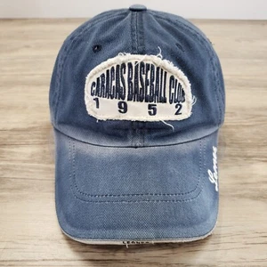 Leones Caracas Baseball Club 1952 Hat Cap Strap Back Distressed Blue Cotton Adj - Picture 1 of 14