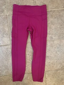 Athleta M Ultimate High Rise Stash II 7/8 Tight Leggings Exotic Fuchsia Pink - Picture 1 of 12