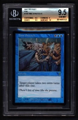 Time Stretch foil - Odyssey - MTG Magic the Gathering - BGS MINT 9.5 - Image 1 of 2