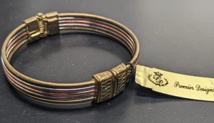 NEW Premier Designs Jewelry TRES Gold, Silver, Copper Tones Bracelet - Picture 1 of 5