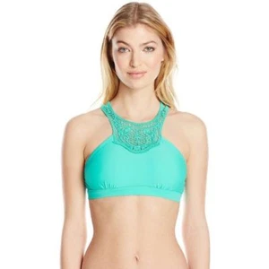 NWT Jessica Simpson Martinique Hi-Neck Crochet Top Bikini Swimsuit Women's - Picture 1 of 3