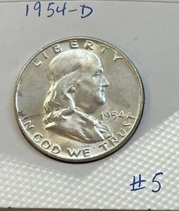 Medio dólar Franklin 1954-D BU de OBW Roll Estate liquidación #5 - Imagen 1 de 2