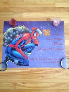 spiderman christmas  greeting poster 1991 - Picture 1 of 8