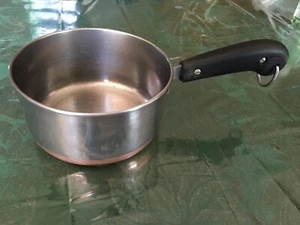 Vintage Revere Ware Copper 1 Quart Sauce Pan Double Ring 2363973 NO LID - Picture 1 of 2