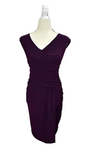 LAUREN RALPH LAUREN Bodycon Stretch Dress Size 2 Solid Purple Sleeveless. - Picture 1 of 6