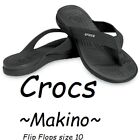 Crocs Men’s Makino Flip Flops Sandals Shower Shoes Color Black size 10