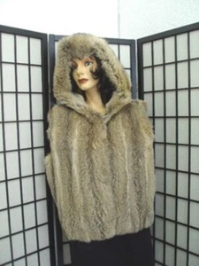 COMO NUEVO CON CAPUCHA MAGELAN PELAJE ZORRO CHAQUETA ABRIGO MUJER TALLA 4 pequeño ¡NUEVO REVESTIMIENTO! - Imagen 1 de 1