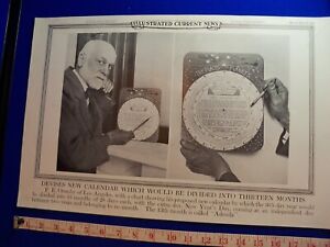 1929 Illustrated Current News Photo History Calendar 13 MONTHS Ormsby Adenda