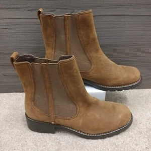 Clarks hellbraune Wildleder-Stiefeletten zum Überziehen Größe 6D - Bild 1 von 11