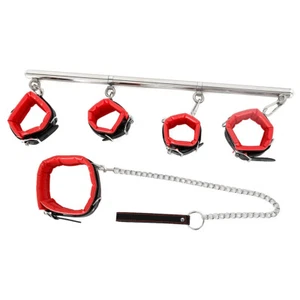 Esponja suave manos tobillos piernas puños esparcidor de acero barra collar de esclavitud - Imagen 1 de 17