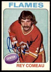 1975-76 O-Pee-Chee #248 Rey Comeau Signed Autographed Card