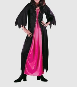 Girls Gothic Vampire Witch Halloween Costume Dress - 12-14 Large #5360 - Picture 1 of 6