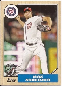 2017 TOPPS -30th ANNIVERSARY # 87-44 - MAX SCHERZER - WASHINGTON NATIONALS - Picture 1 of 2