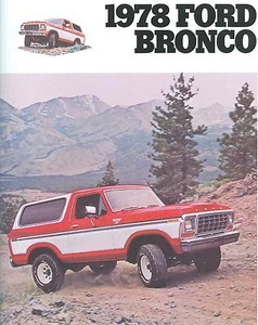 1978 FORD BRONCO SALES BROCHURE - Picture 1 of 1