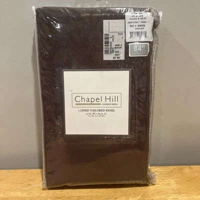 Chapel Hill One (1) Panel a medida Croscill Aristocrat 50” x 84” Panel Berenjena Foto 1 de 4