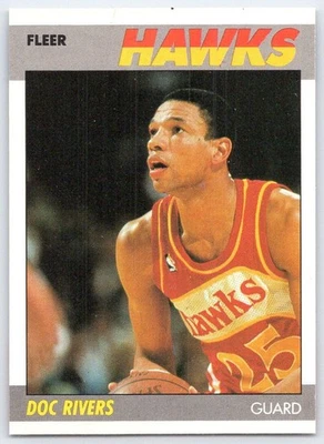 Doc Rivers Hawks 1987 Fleer #92 NBA Basketball Card - Image 1 of 2
