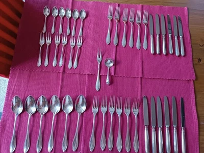 Silberbesteck 90er Silberauflage, Robbe & Berking, Navette, 44 Teile! - Bild 1 von 4