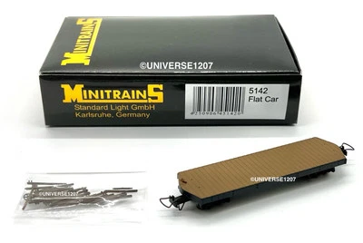 HOn30/HOe MinitrainS 5142 Flat Car American Type NIB H0e 009 Narrow Gauge Wagon - Image 1 of 4
