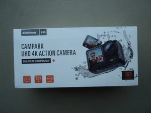 New Factory Sealed Campark V40 UHD 4K Action Camera Dual Color Screen Display - Picture 1 of 5