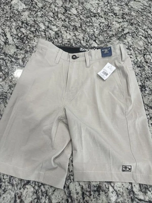 Pantalones Cortos Honolua Hawaii Beige Chino Poliéster Mezcla Algodón Talla 29 Bolsillo con Cremallera Foto 1 de 4