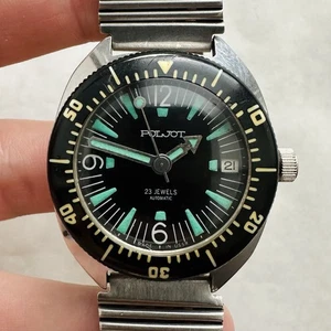 RARE POLJOT Amphibian Automatic Diver 2627.H USSR Watch Wrist Soviet Vtg 23j - Picture 1 of 21