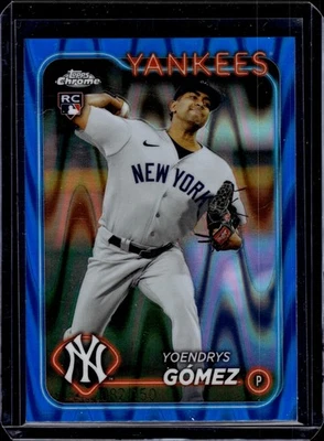 2024 Topps Chrome - Yoendrys Gomez #160 Blue RayWave Refractor /150 (RC) - Image 1 of 2
