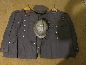 Hungarian Firemans tunics , pants , helmet, and visor 1945 - Picture 1 of 24