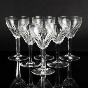 CRYSTAL MASTRICHT + ROYAL VACÍODAM cristal de plomo corte cut glass 6 x vino blanco - Imagen 1 de 8