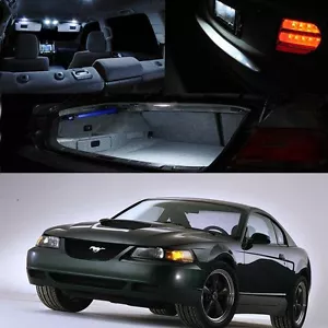 For 99-04 Ford Mustang Xenon White LED Interior Light Bulb Deal Package Kit - Picture 1 of 1