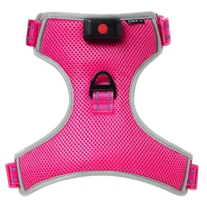 Neu X Groß Pink LED Hundegeschirr Aufleuchten Verstellbar Blinkend Sicherheit - Bild 1 von 15