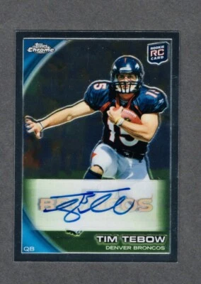 2010 Topps Chrome - Rookie Autographs #C100 Tim Tebow RC Auto - Image 1 of 2