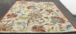 IVORY / RUST 8'-0" x 10'-0" Back Stain Rug, Reduced Price 1172680256 FRS435A-8 - Picture 1 of 4