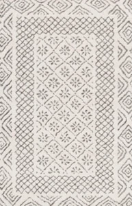Surya Bahar 10 x 14 Light Beige & Char Indoor Border Farmhouse/Cottage Area Rug - Picture 1 of 7