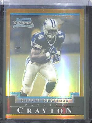 2004 Bowman Chrome Gold Refractor Rookie #174 Patrick Crayton No 10 of 50 - Image 1 of 2