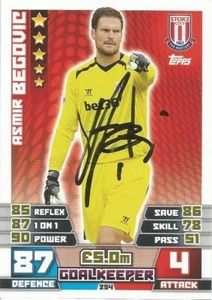 ASMIR BEGOVIC SIGNED STOKE 2014/2015 MATCH ATTAX TRADING CARD+COA - Picture 1 of 1