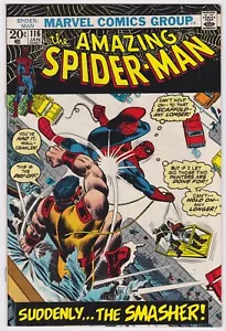 THE AMAZING SPIDER-MAN #116 PLÖTZLICH DER SMASHER MARVEL COMICS JANUAR 1973 GUT - Bild 1 von 2