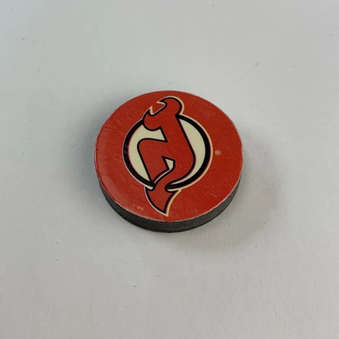 New Jersey Devils NHL Puck Magnet 1" Hockey Sport Dots Logo Cover
