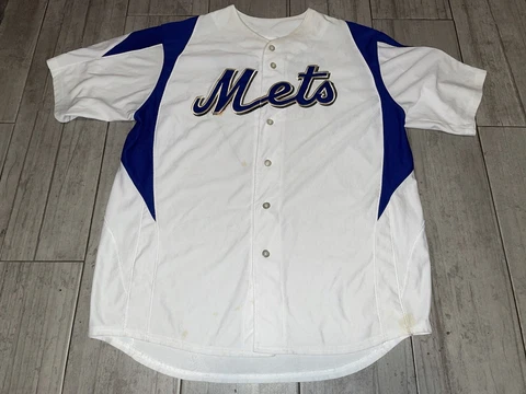 New York Mets Johan Santana #57 Majestic Stitched jersey Sz XL Preowned Cover