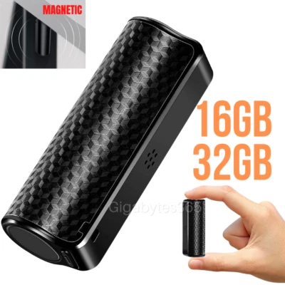 MP3 Spy Magnetic Recording Device Voice Activated Mini Audio Recorder 16/32G US - Image 1 of 4