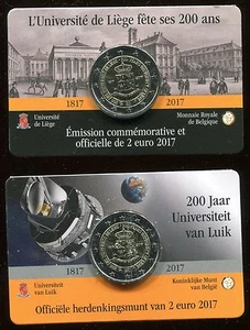 Bélgica 2017 Coincard" 200º Aniversario 'Universidad Liegii" En Par - Imagen 1 de 1