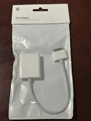  Apple MC552ZM/B VGA 30-pin Cable Adapter for iPad iPhone iPod - Model A1368  - Image 1 of 4