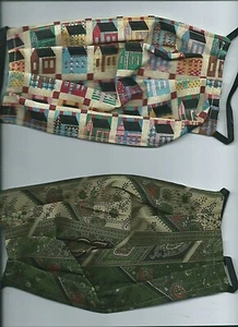 trendy FACE MASKS cotton CAMO LOOK colors HOUSE Reuse Reversible HANDMADE in USA - Picture 1 of 2
