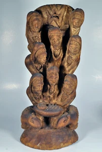 Natividad Joseph Nacius Madera 14 1/4" Famoso Artista Haitiano Nacido 1939 - Imagen 1 de 10