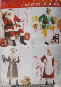 Sewing Pattern Adults, Christmas ,Santa, elf, Cut - Picture 1 of 2