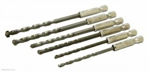 Rolson Mauerwerk Bohrer Bit Set mit Sechskantschaft Zuhause Zum Selbermachen Reparatur Praktische Werkzeuge 6 Stck. - Bild 1 von 3