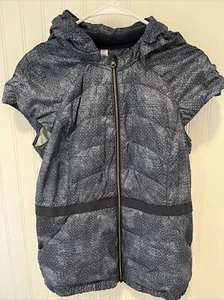 Chaleco hinchado Lululemon Spring Fling Sashiko Cross Inkwell Ghost talla 10 - Imagen 1 de 6